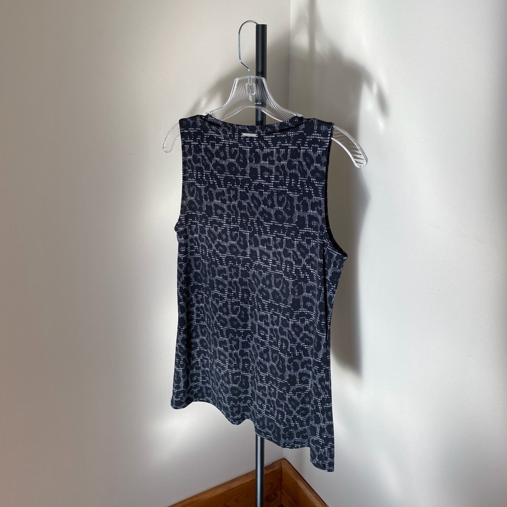 Michael Kors Tank Top Navy Animal/Plaid Print XS - Picture 2 of 8